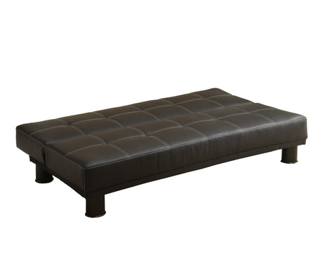 Collin Adjustable Espresso Contemporary Tufted Faux Leather Sofa - Ella Furniture