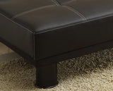 Collin Adjustable Espresso Contemporary Tufted Faux Leather Sofa - Ella Furniture