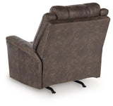 Lixtowel Walnut Faux Leather Recliner