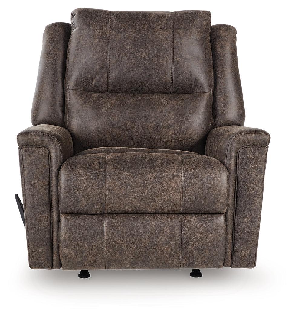 Lixtowel Walnut Faux Leather Recliner