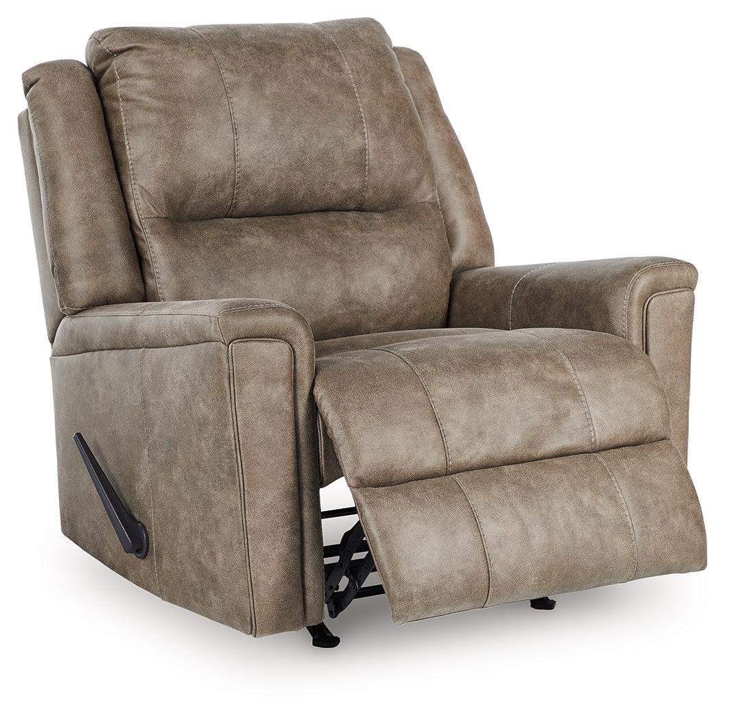 Lixtowel Fog Faux Leather Recliner