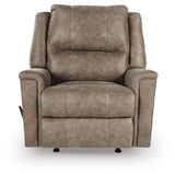 Lixtowel Fog Faux Leather Recliner