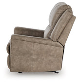Lixtowel Fog Faux Leather Recliner