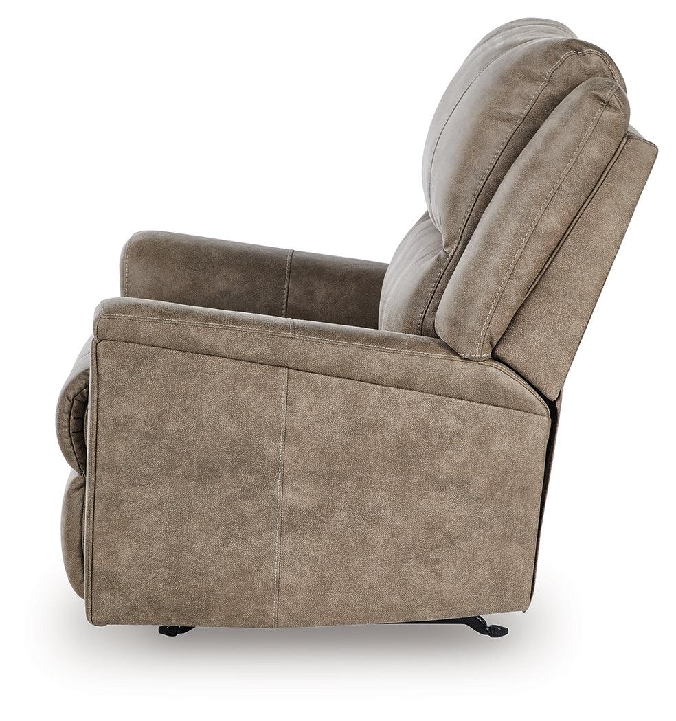 Lixtowel Fog Faux Leather Recliner