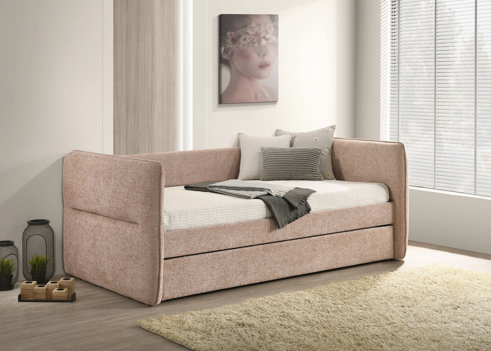 Philipa Mauve Upholstered Daybed
