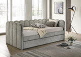 Melody Light Gray LED Upholstered Daybed