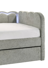 Melody Light Gray LED Upholstered Daybed