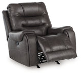 Femley Smoke Faux Leather Recliner
