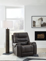 Femley Smoke Faux Leather Recliner