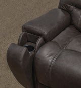 Femley Smoke Faux Leather Recliner