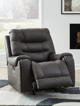 Femley Smoke Faux Leather Recliner
