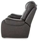 Femley Smoke Faux Leather Recliner