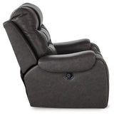 Femley Smoke Faux Leather Recliner