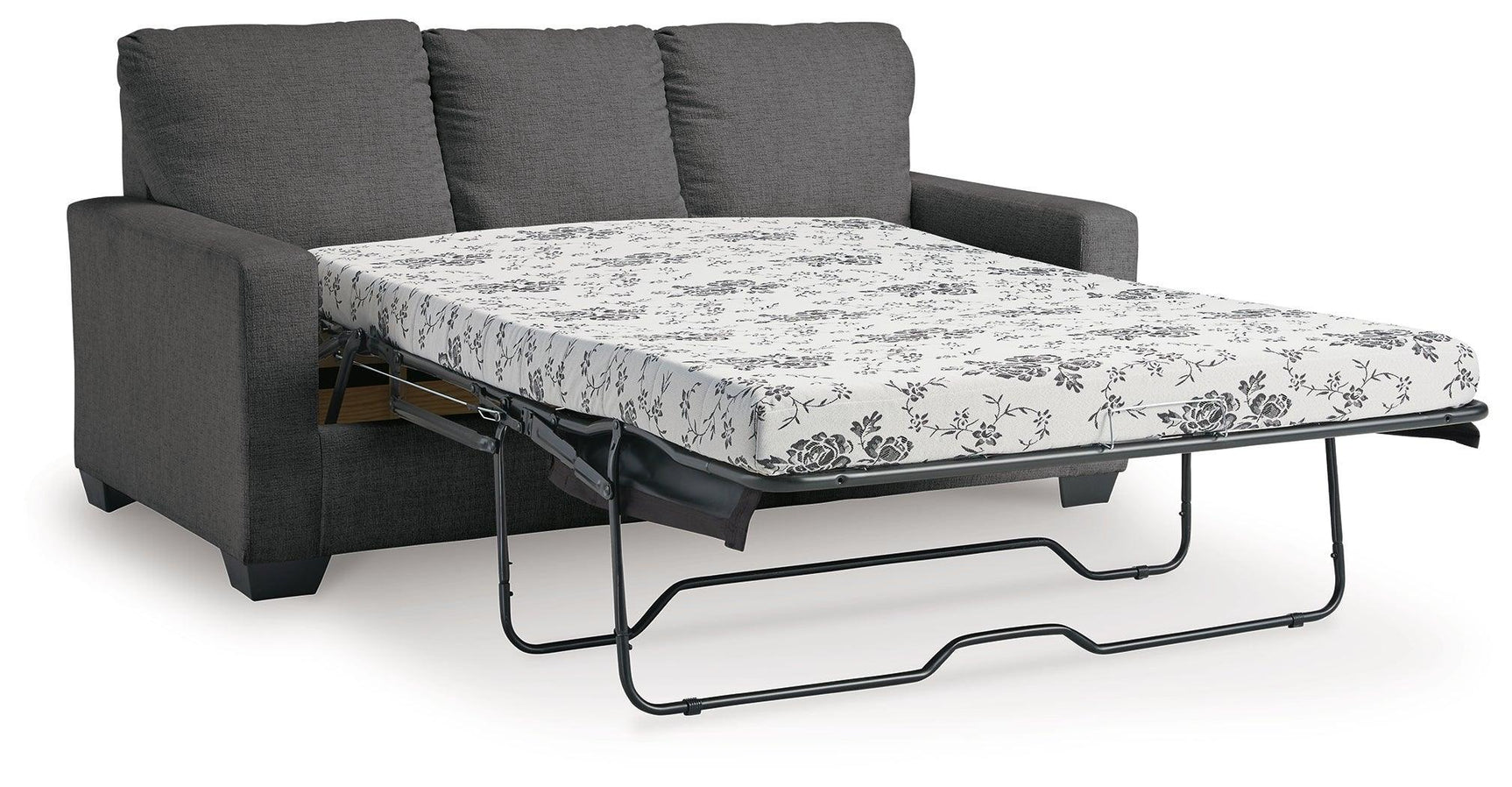 Rannis Pewter Chenille Full Sofa Sleeper - Ella Furniture