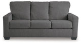 Rannis Pewter Chenille Full Sofa Sleeper - Ella Furniture