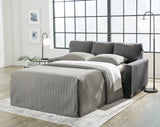 Rannis Pewter Chenille Full Sofa Sleeper - Ella Furniture