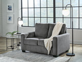 Rannis Pewter Chenille Twin Sofa Sleeper