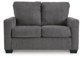 Rannis Pewter Chenille Twin Sofa Sleeper