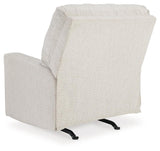 Rannis Snow Chenille Recliner - Ella Furniture