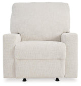 Rannis Snow Chenille Recliner - Ella Furniture