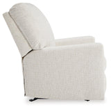 Rannis Snow Chenille Recliner - Ella Furniture