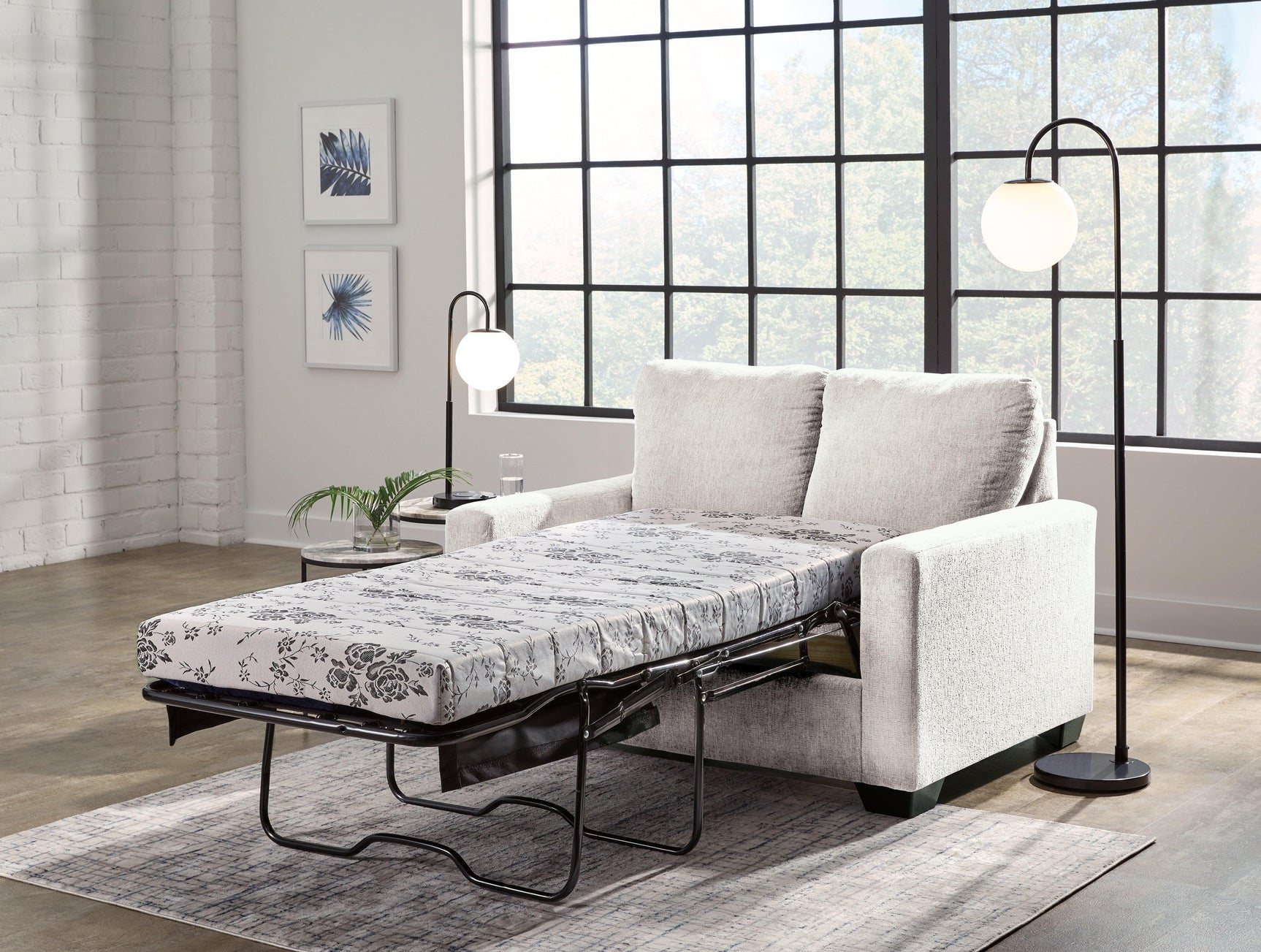 Rannis Snow Chenille Twin Sofa Sleeper