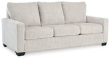 Rannis Snow Chenille Queen Sofa Sleeper - Ella Furniture