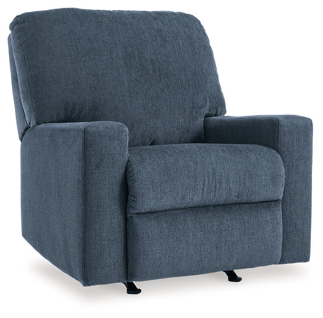 Rannis Navy Chenille Recliner