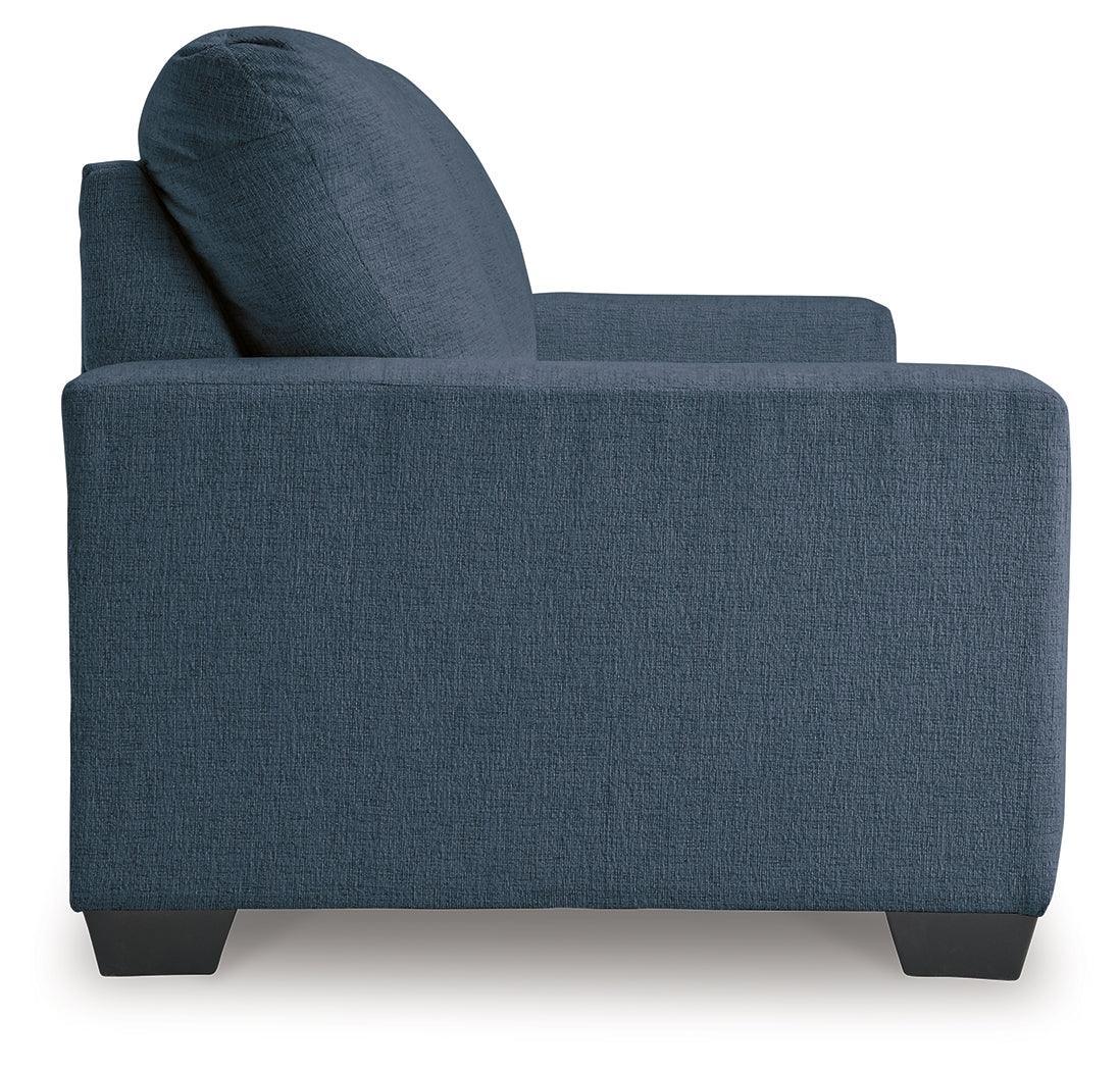 Rannis Navy Chenille Full Sofa Sleeper