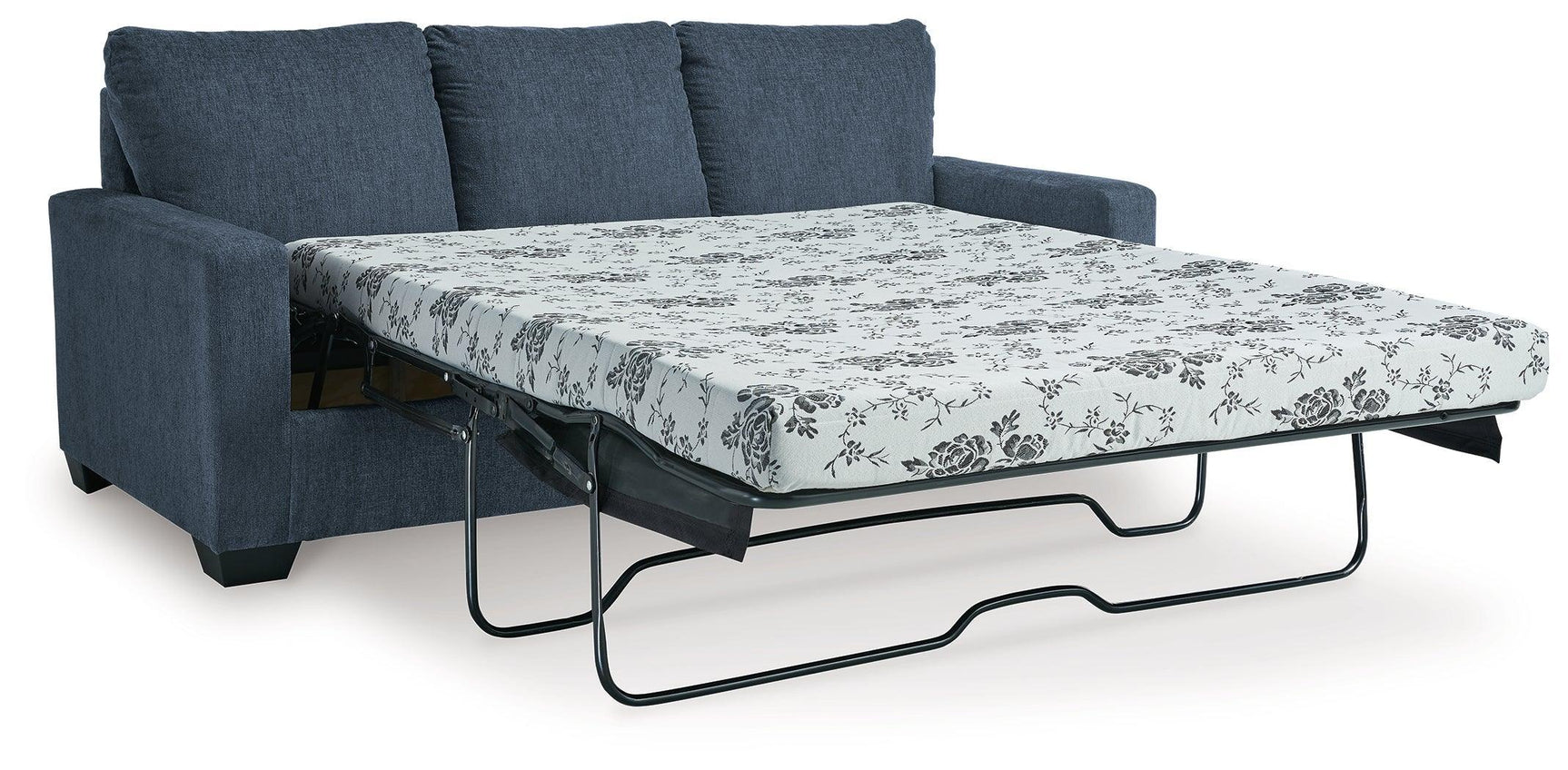 Rannis Navy Chenille Queen Sofa Sleeper