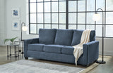 Rannis Navy Chenille Queen Sofa Sleeper