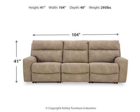 Next-Gen Sand DuraPella Sofa and Loveseat — dimension illustration