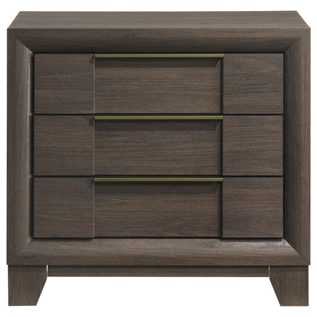 Farre Dark Brown 2-Drawer Nightstand — product image 3
