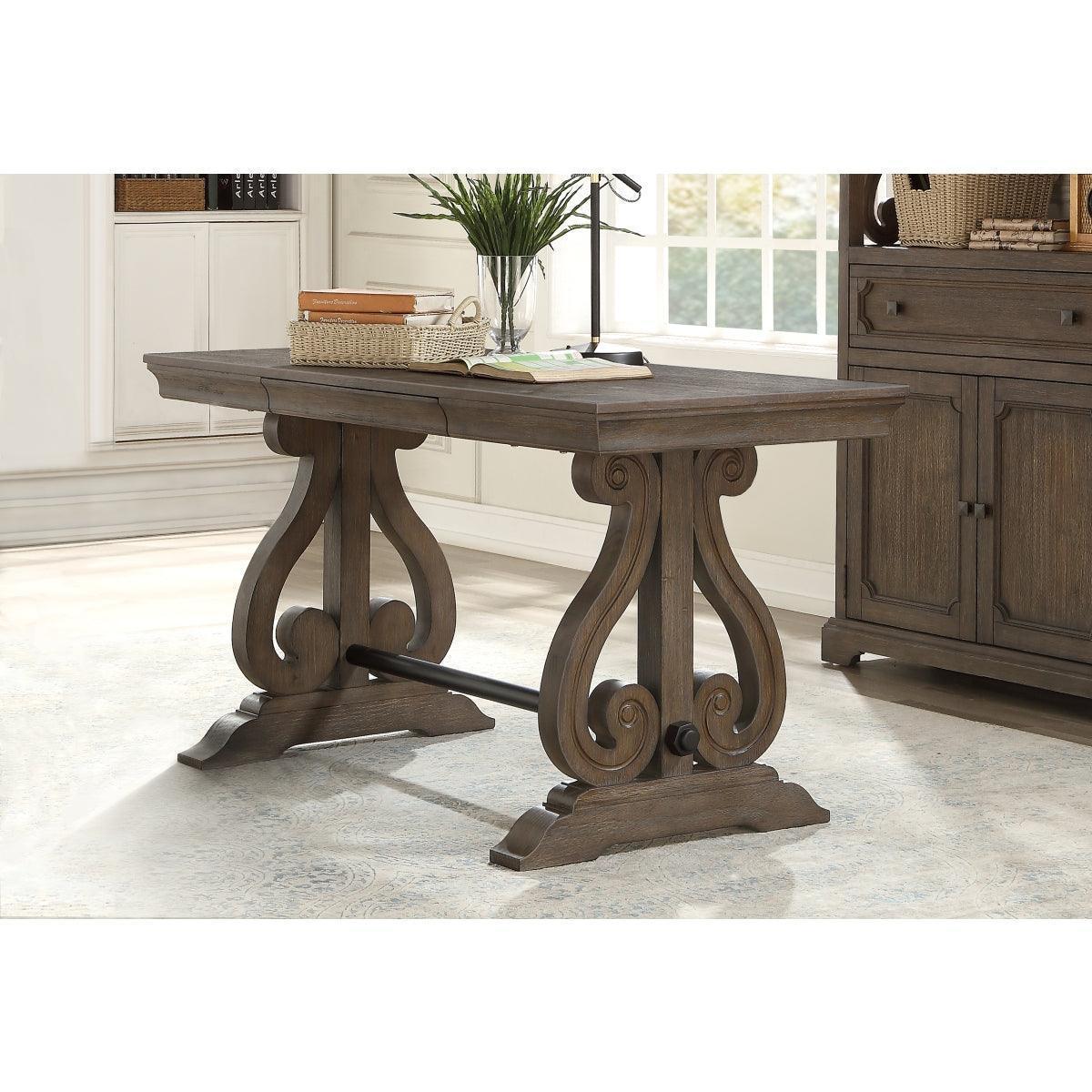 Toulon Dark Oak Writing Desk