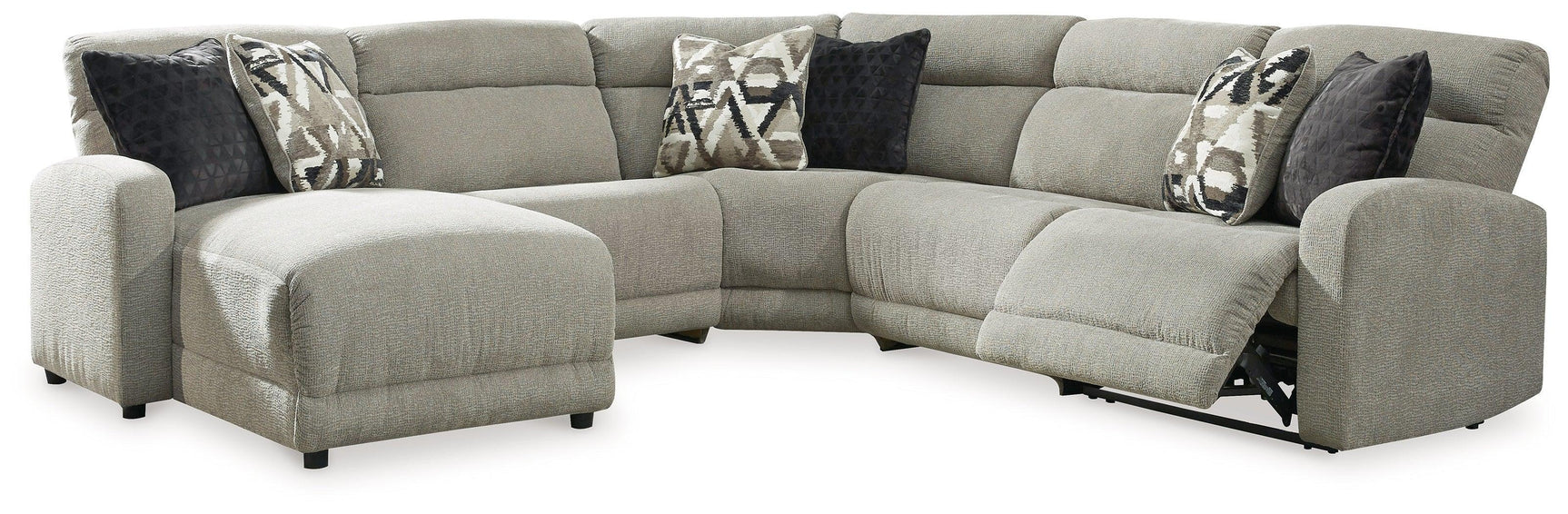 Colleyville Stone 5-Piece Power Reclining Sectional With Chaise