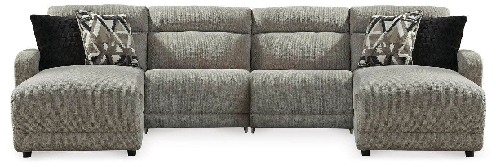 Colleyville Stone 4-Piece Power Reclining Sectional With Chaise 54405S16 - Ella Furniture