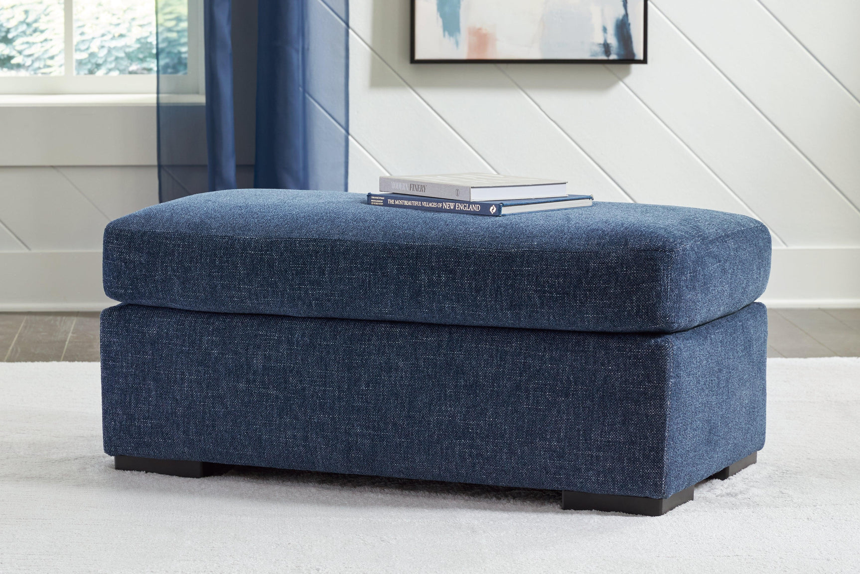 Evansley Navy Nuvella® Ottoman