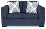 Evansley Navy Nuvella® Loveseat