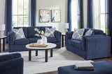 Evansley Navy Sofa, Loveseat, Chair and Ottoman