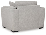 Evansley Pewter Sofa, Loveseat, Chair and Ottoman