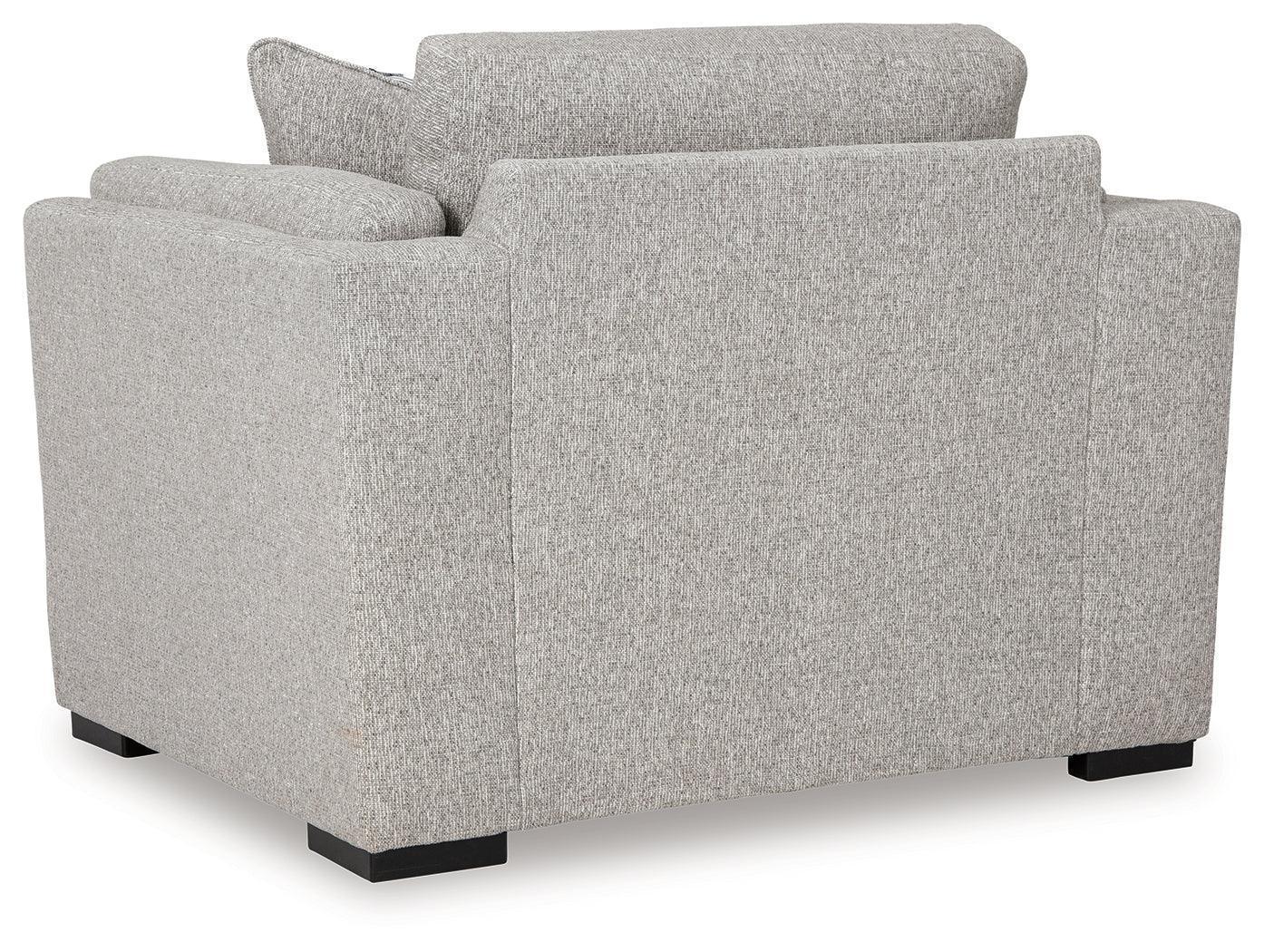 Evansley Pewter Sofa, Loveseat, Chair and Ottoman