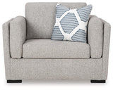 Evansley Pewter Sofa, Loveseat, Chair and Ottoman