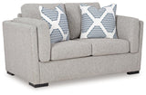 Evansley Pewter Sofa, Loveseat, Chair and Ottoman