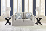 Evansley Pewter Sofa, Loveseat, Chair and Ottoman