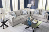 Evansley Pewter Sofa and Loveseat