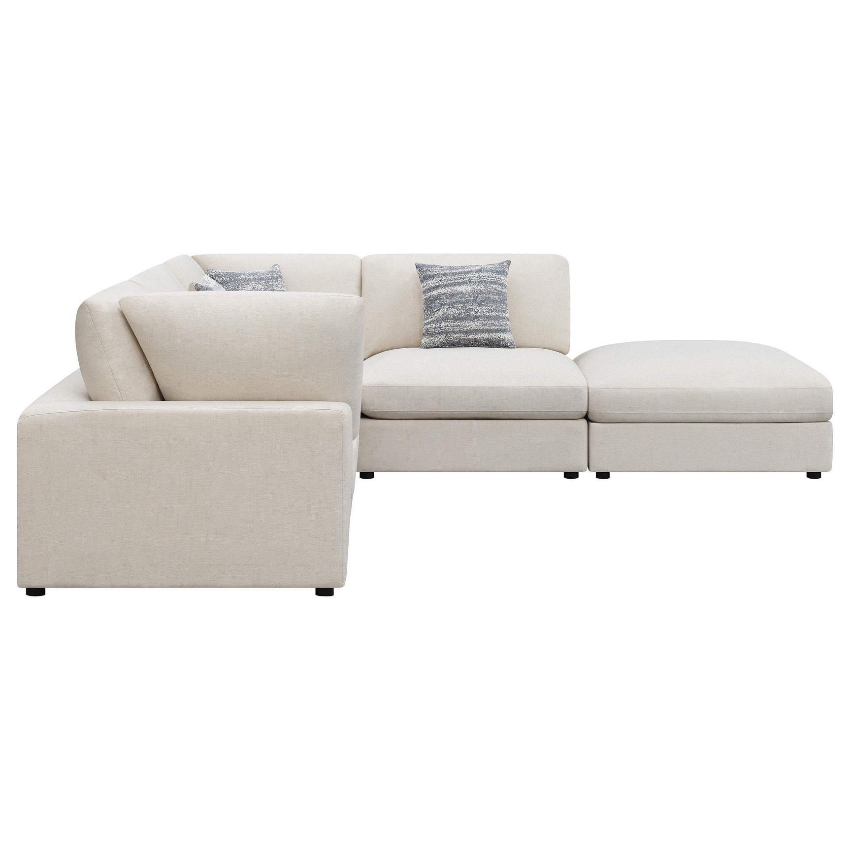 Serene 5-Piece Upholstered Modular Sectional Sofa Beige