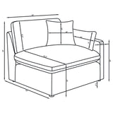 Hobson 5-piece Upholstered Modular Sectional Sofa Ivory