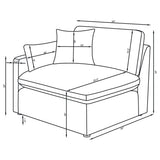 Hobson 4-piece Upholstered Modular Sectional Sofa Ivory
