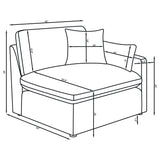 Hobson 4-piece Upholstered Modular Sectional Sofa Ivory