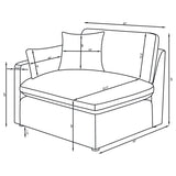 Hobson 5-piece Upholstered Modular Sectional Sofa Charcoal